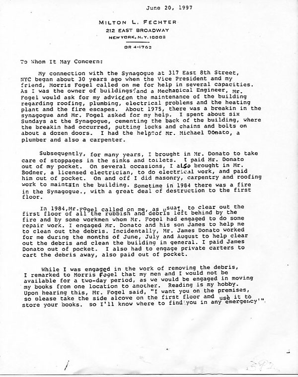 Bergman Letter